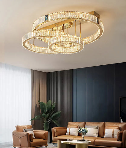 Home Decoration Pendant Lights, Luxury Crystal Living Room Chandelier, Bedroom Pendant Lamp, Ceiling Light, Indoor Lighting