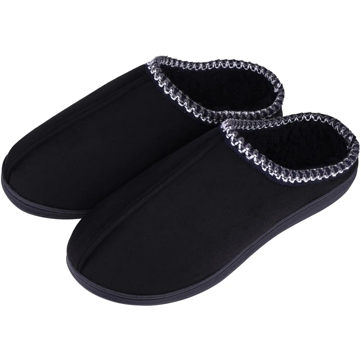 Comwarm Winter Warm Cotton Slippers For Women Men Flats Soft Non-slip Fluffy Shoes Design Slides Couple Indoor House Slippers