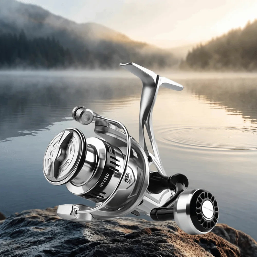 Fisherman Metal Spool Spinning Reel 5.2/1 Gear Ratio Heavy Duty Bait Cast Reel Comfortable Smooth Fishing Reel Lake Fishing