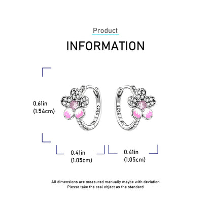 Original 925 Sterling Silver Luxury Bow Flower Shaped Clover Rose Pendant Earrings Elegant Mature Women Delicate Jewelry Gift