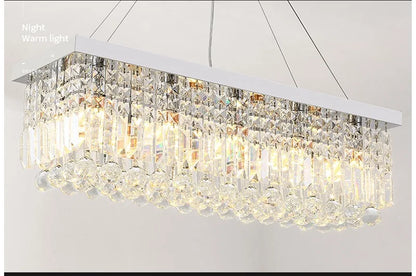 LED Crystal Chandelier Modern Dining Pendant Home Lamp Hanging Living Woonkamer Dining Room Household Lights For Bedroom Kitchen