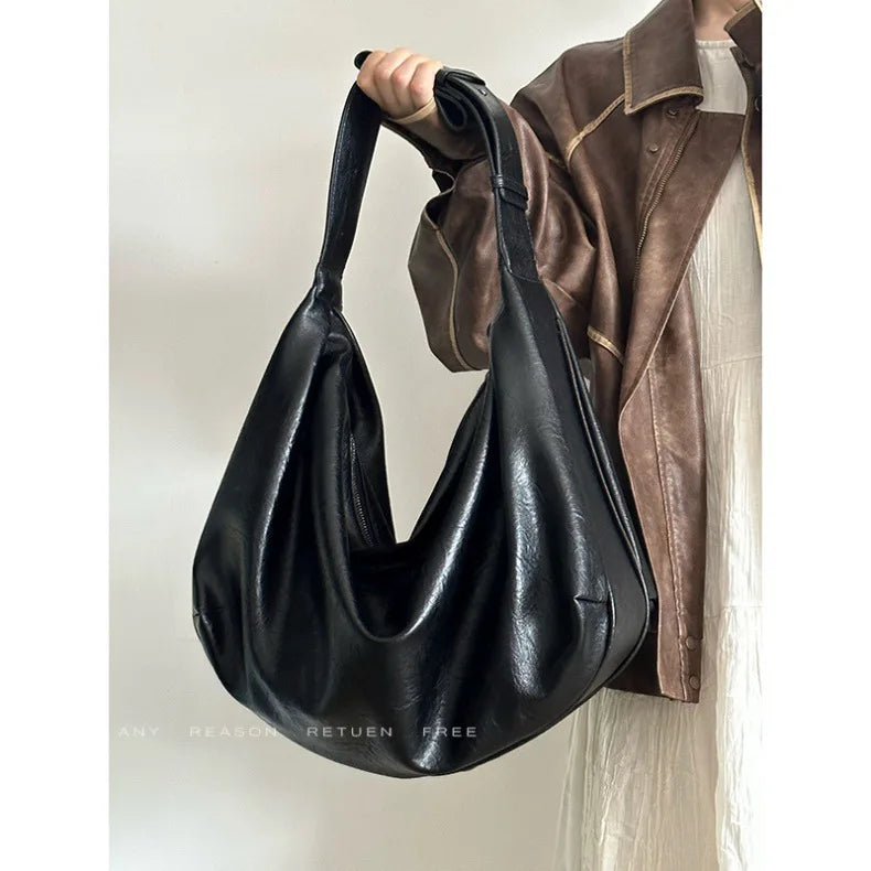 CGCBAG 2025 New Fashion Luxury Designer Tote Bag Simple Solid Commuting Original Brand Handbags Women Soft Leather Shoulder Bag