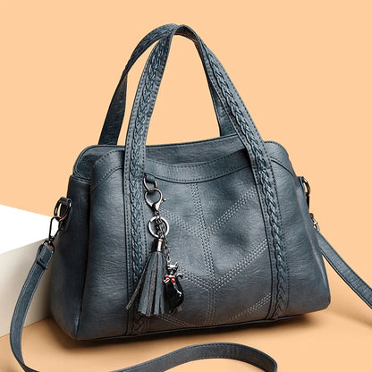 Elegant Women PU Leather Handbag Multiway Shoulder Bag Crossbody Purse for Ladies Stylish Top Handle Satchel Work Office Bag New