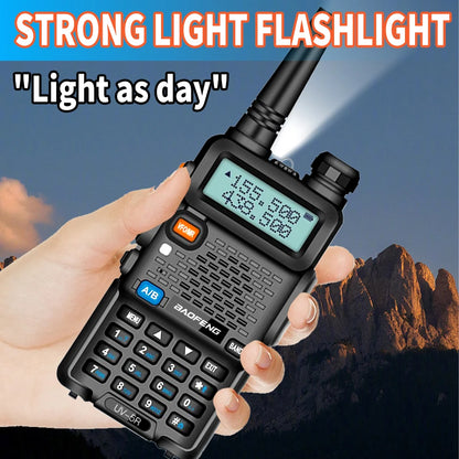 1PC Portable Handheld Walkie Talkie Baofeng High Quality EU Plug UV-5R 128 Channels 3-5KM Long Range FM Radio Communication