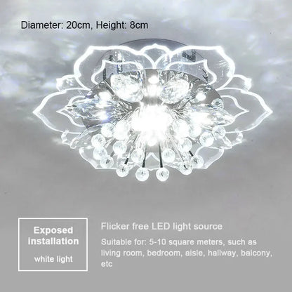 LED Lotus Glass Corridor Ceiling Lights porch Hallway Plastic Leaves Ceiling Lamps Living Room Balcony Ceiling fixtures