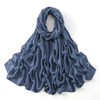 185*75cm Muslim Modal Hijab Rayon Cotton Shawls For Women Thin Plain Scarf Big Size Headscarf Islamic Turban Headband