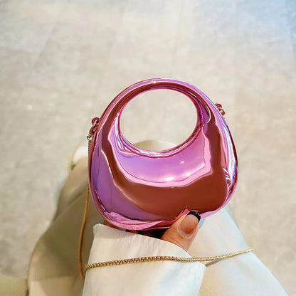 Luxury Designer Evening Clutch Clear Acrylic Women Handbags Fashion Shoulder Bag Half Moon Wedding Purses Party Tote Ladies