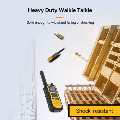 Retevis RB648Plus IP67 Waterproof Walkie Talkie LCD Display Walkie-talkie Long Range Dual PTT Heavy Duty 2 Way Radio for Factory