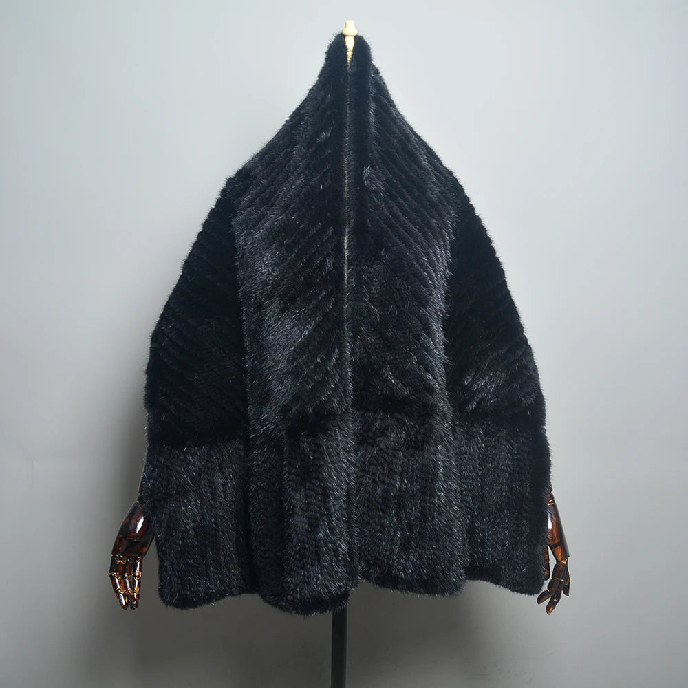 2026 Hot Sale Luxury Women's Real Mink Fur Scarf Lady Fashion Knitted Genuine Mink Fur Scarves Winter Warm Natural Fur Muffler