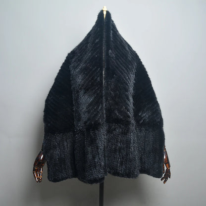 2026 Hot Sale Luxury Women's Real Mink Fur Scarf Lady Fashion Knitted Genuine Mink Fur Scarves Winter Warm Natural Fur Muffler