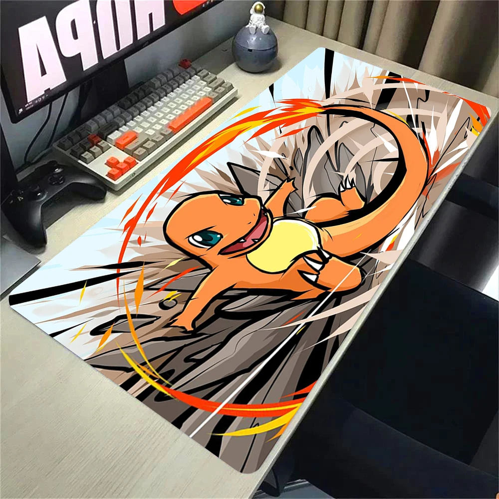 Mouse Pad Large Desk Mat Pokemones Anime Playmat Gaming Mouse Pad 900 × 400 Xxl Mousepad Speed Computer and Office Gamer Cabinet