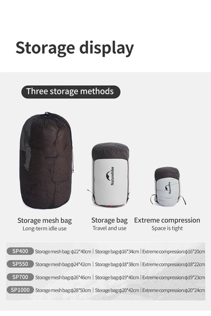 Naturehike Snowbird Sleeping Bag Duck Down 650FP Mummy Sleeping Bag for Adults Cold Weather for Outdoor Hiking Travel Ultralight