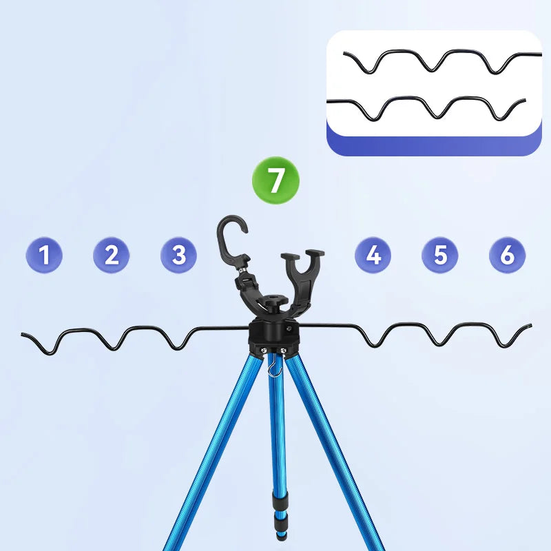 WEIHE 1pcs C# Fishing Rod Holder Telescopic Fishing Rod Bracket