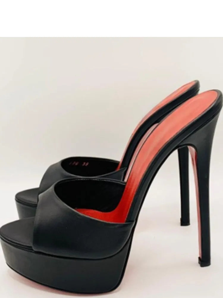 Summer Women's Pointed Toe Open Toe Stiletto Cool Slippers Fashion Women's Wedding Dance Shoes  Luxury Sandals Slippers