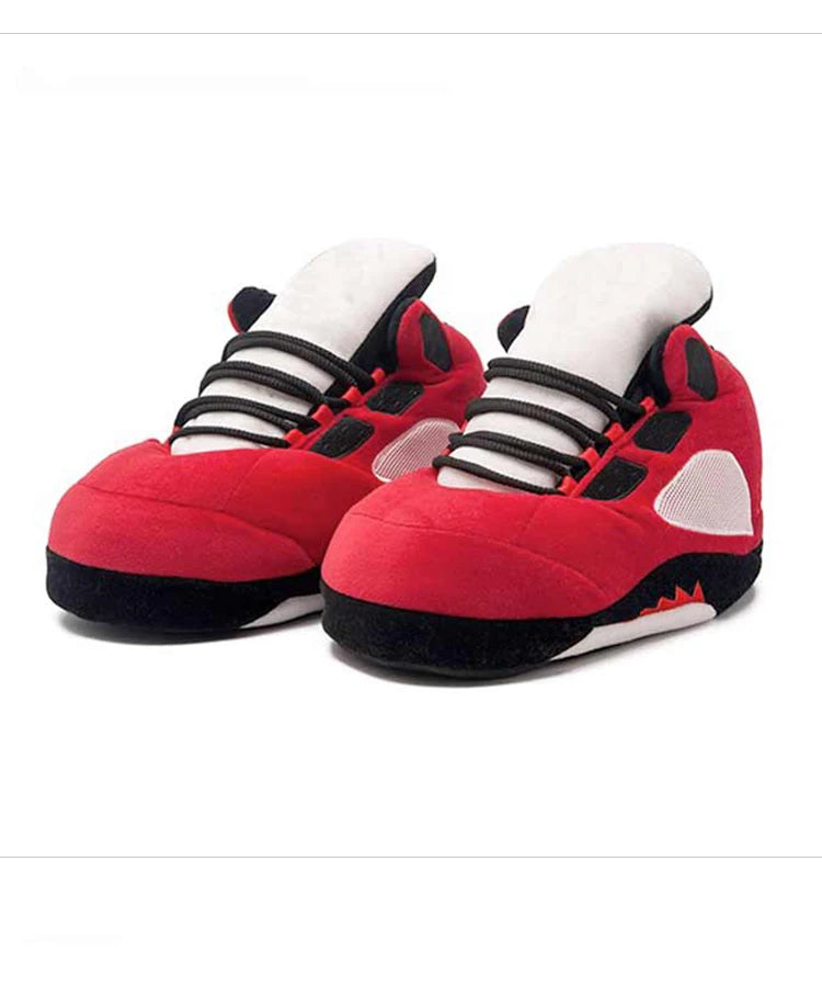 Winter fluffy home slippers Popular on Instagram Soft Non-slip thick sole living room shoes funny High-top warm shoes，men women
