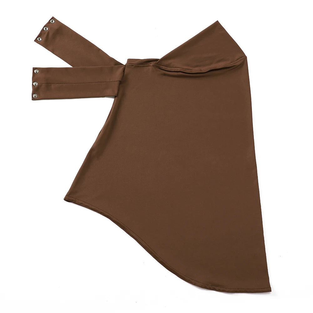 Ready To Wear Full Cover Inner Instant Hijab Premium Quality Jersey Scarf With Tie Back Buttons Muslim Women Turban Caps