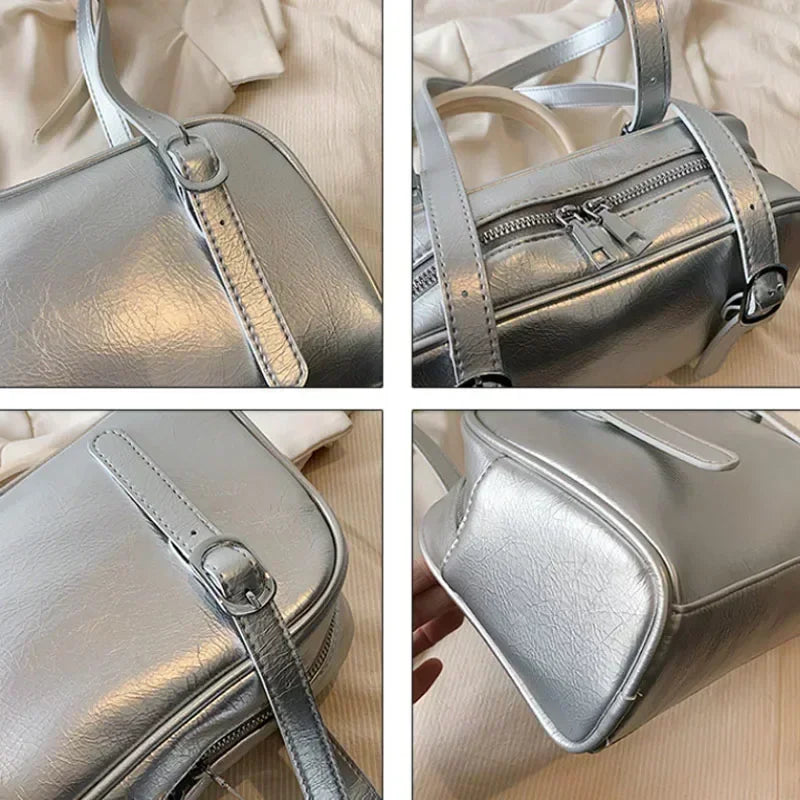 2026 Luxury Designer Handbags Pure Color Causal Bag Big Capacity Pillow Underarm Bag Green Commuter Shoulder Bags for Women