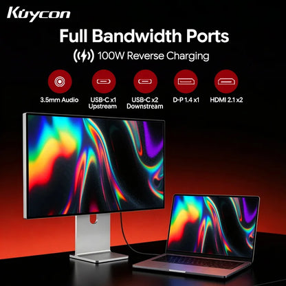 Kuycon P32T 32" 4K UHD(3840x2160) Fast IPS Gaming Monitor Glossy Built-in Speakers Display Dual-Mode 160Hz UHD 320Hz FHD Screen
