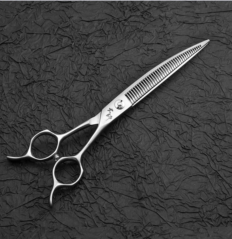 Fenice Master Series 7.25 Inch Multi-Functional Pet Dog Grooming Magic Scissors Curved Chunker Shears Tools JP440C 75%-80% Trim