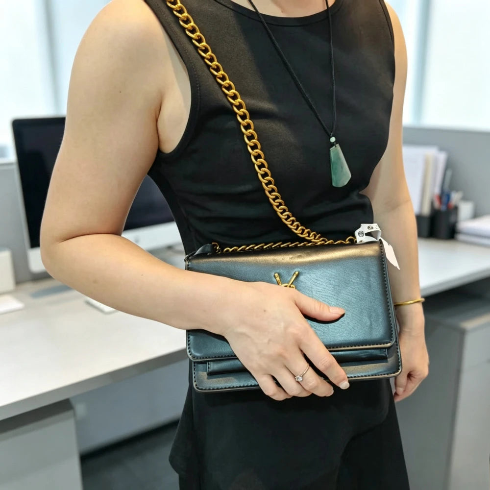 European high-end elegant leather women's handbag crossbody bag crossbody bag luxury designer classic popular multifunctional