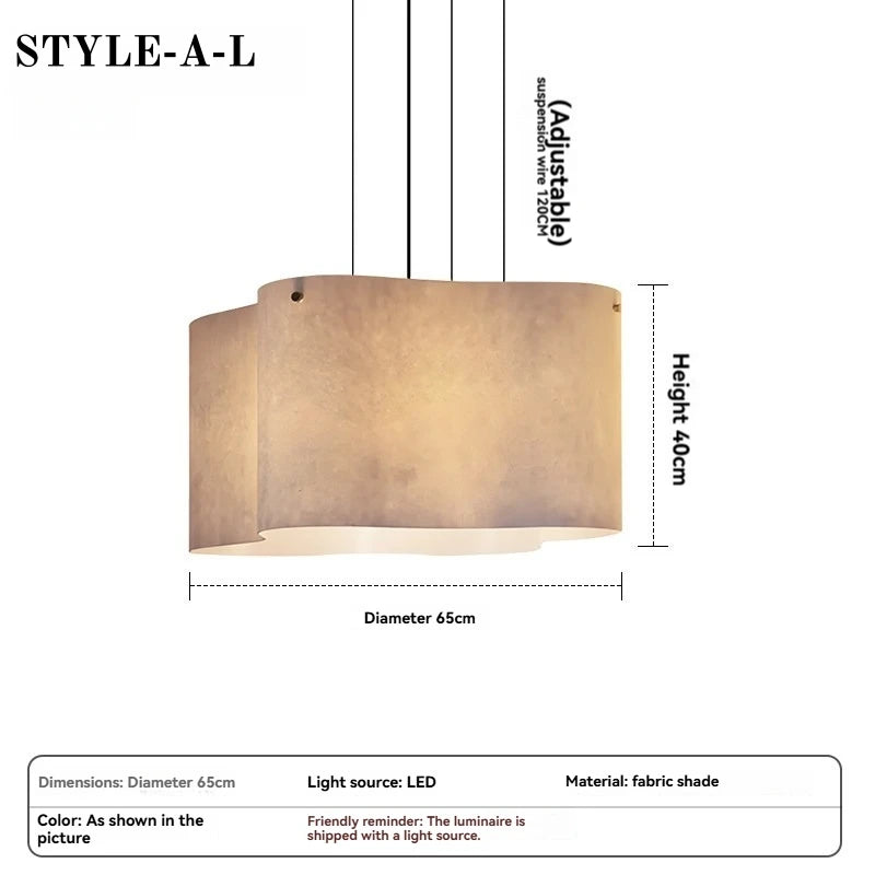 Designer Cloud Pendant Light for High Ceiling Lobby Wabi Sabi LED Hanging Chandelier For Parlor Restaurant Hotel Project Lights