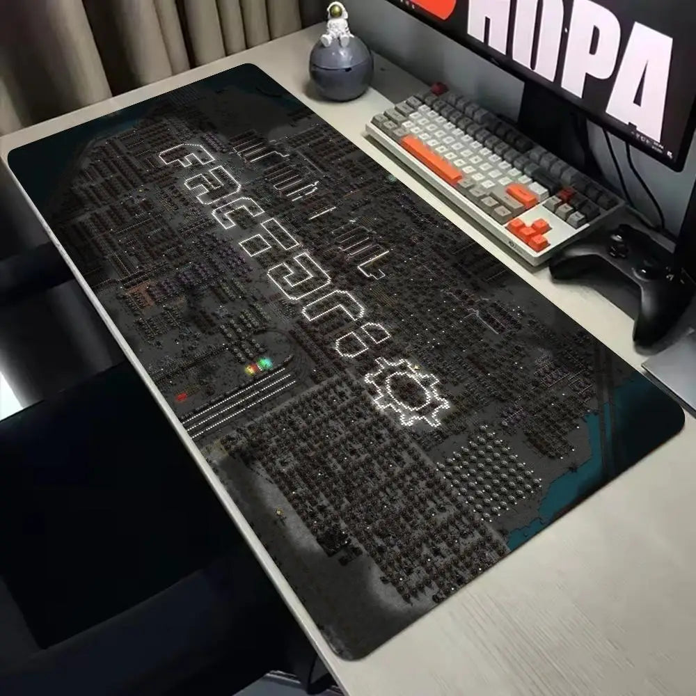 Factorio Mouse Pad Popular Large Gamer XXL KeyboardMat Oni MouseMat 900X400MM Rubber Desk Mat Gaming Mousepad