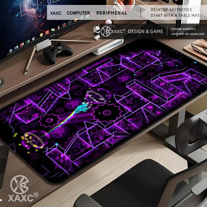 E-sports Cool Mouse Pad Geometry Dash Gaming Desk Mat Laptop Carpet PC Cabinet Large 900x400mm Accessories Computer XXL XAXC