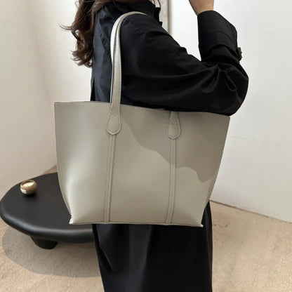 Retro Faux Leather Shoulder Bag, Large Capacity Office Commuter Handbag,Top Handle Purse Durable Work Laptop Tote Bags for Women