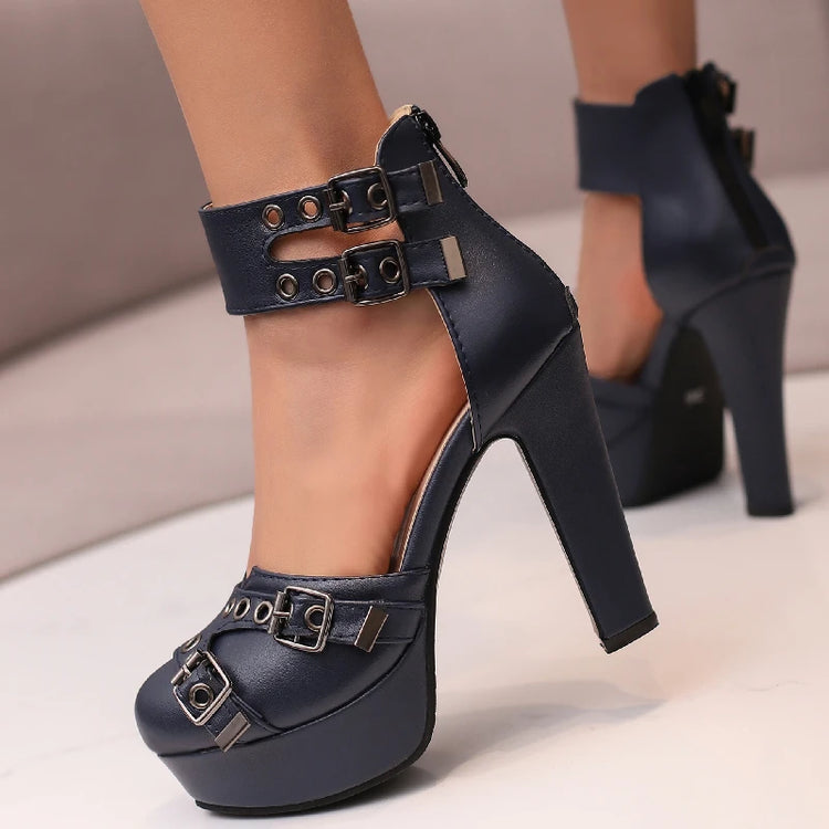 Red Platform High Heels Women's Sandals Summer Shoes 2025 Strap Black White Pumps Wedding Fetish Dance Party Shoes Large Size 50
