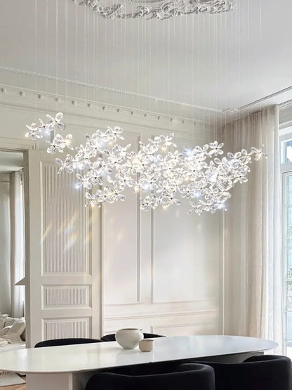 French Crystal Dining ChandelierFo Home Use Restaurant Lamp Luxurious And Modern Café Bar Counter Dining Table And Ceiling Light