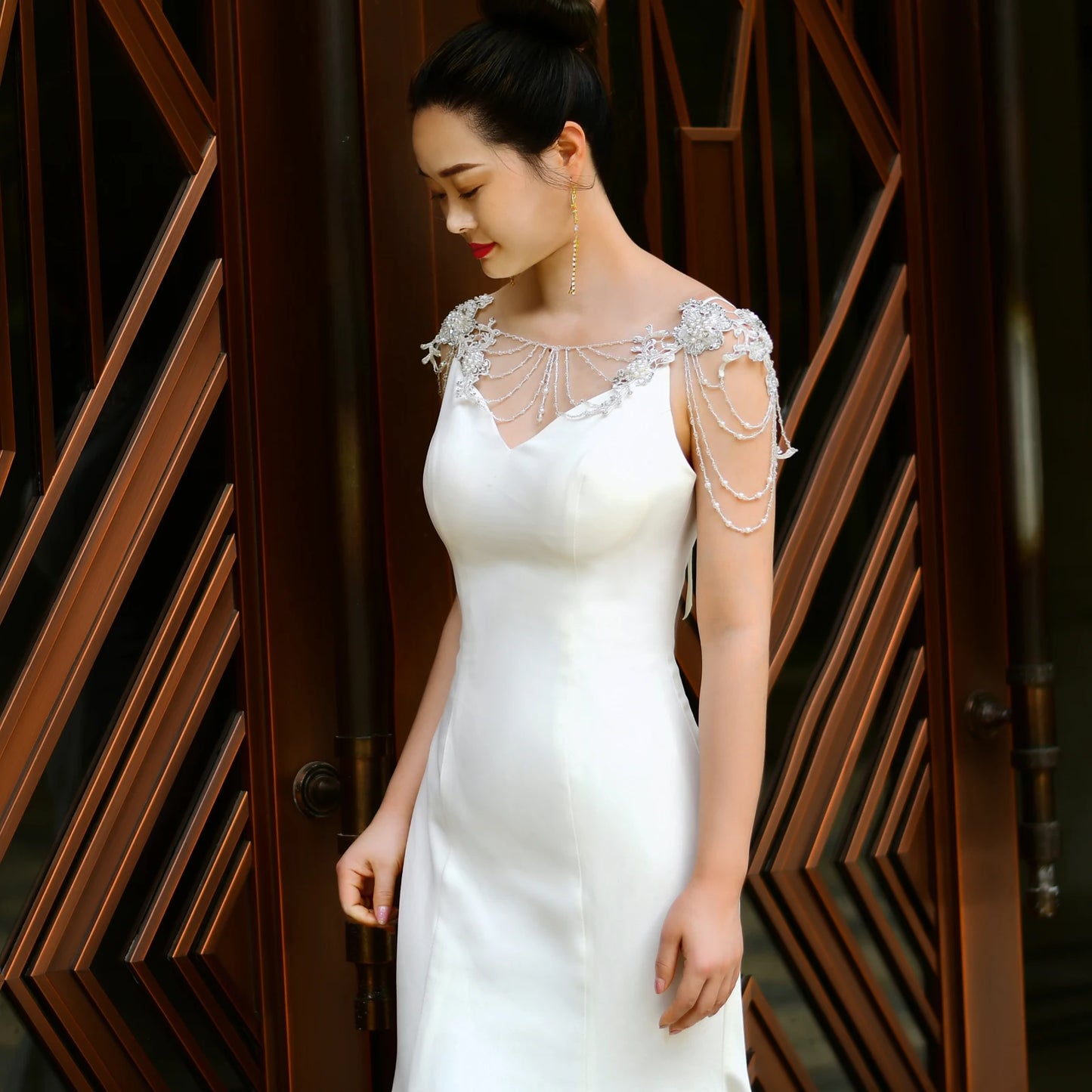 Bridal Jewelry Diamond Shoulder Chain Crystal Necklace Bolero Bridal Covered Body Chain Wedding Accessories Women Shrugs SG10