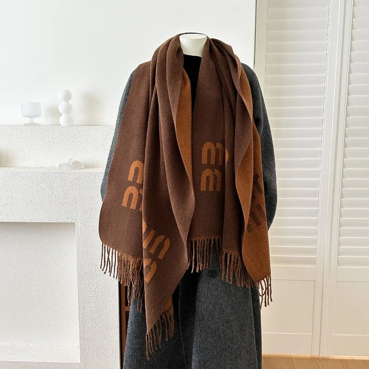 Women's  2025 Brand New Winter Thick Warm Cashmere Pashmina Wrap Scarf Fashion Travel Scarves With Tassel Daily Neck Wear