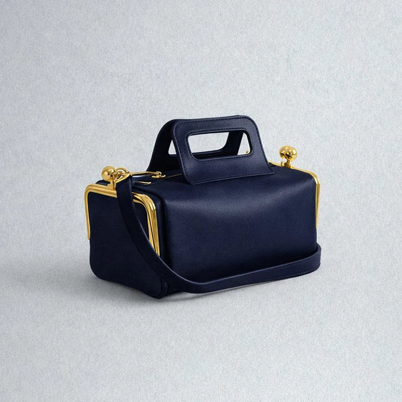 NEW Two side clamp design Frame Kiss lock Bag For Women Luxury Designer Handbag Purse 2026 New In PU Underarm Shoulder Bag