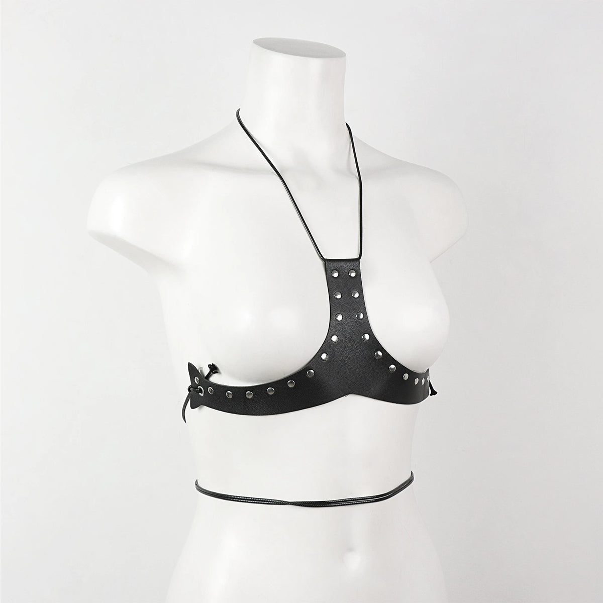 Women Waist Belt Rivet Body Chain Punk Leather Rock Belts Rave Accessory For Party