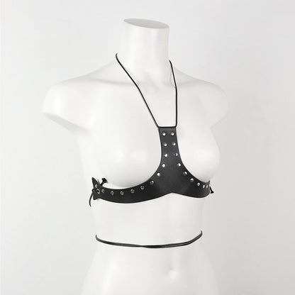 Women Waist Belt Rivet Body Chain Punk Leather Rock Belts Rave Accessory For Party