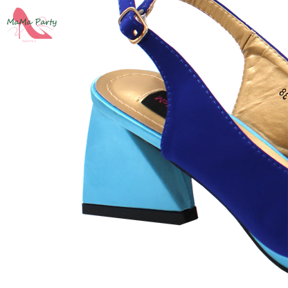 2024 New Design Special Fashion African Women Shoes Matching Bag Set High Quality with Platform Comfortable Heels for Part