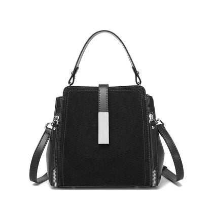 NEW Winter Women's Vintage Natural suede Leather Shoulder Bags Ladies Luxury Designer Cowhide Handbags Female Crossbody Bag