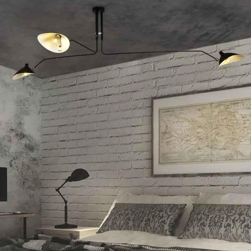 Industry Ceiling Lamp Nordic Black Spider Light Led Iron Black Ceiling Light for Home Decor Living Room Led Chandeliers Lights