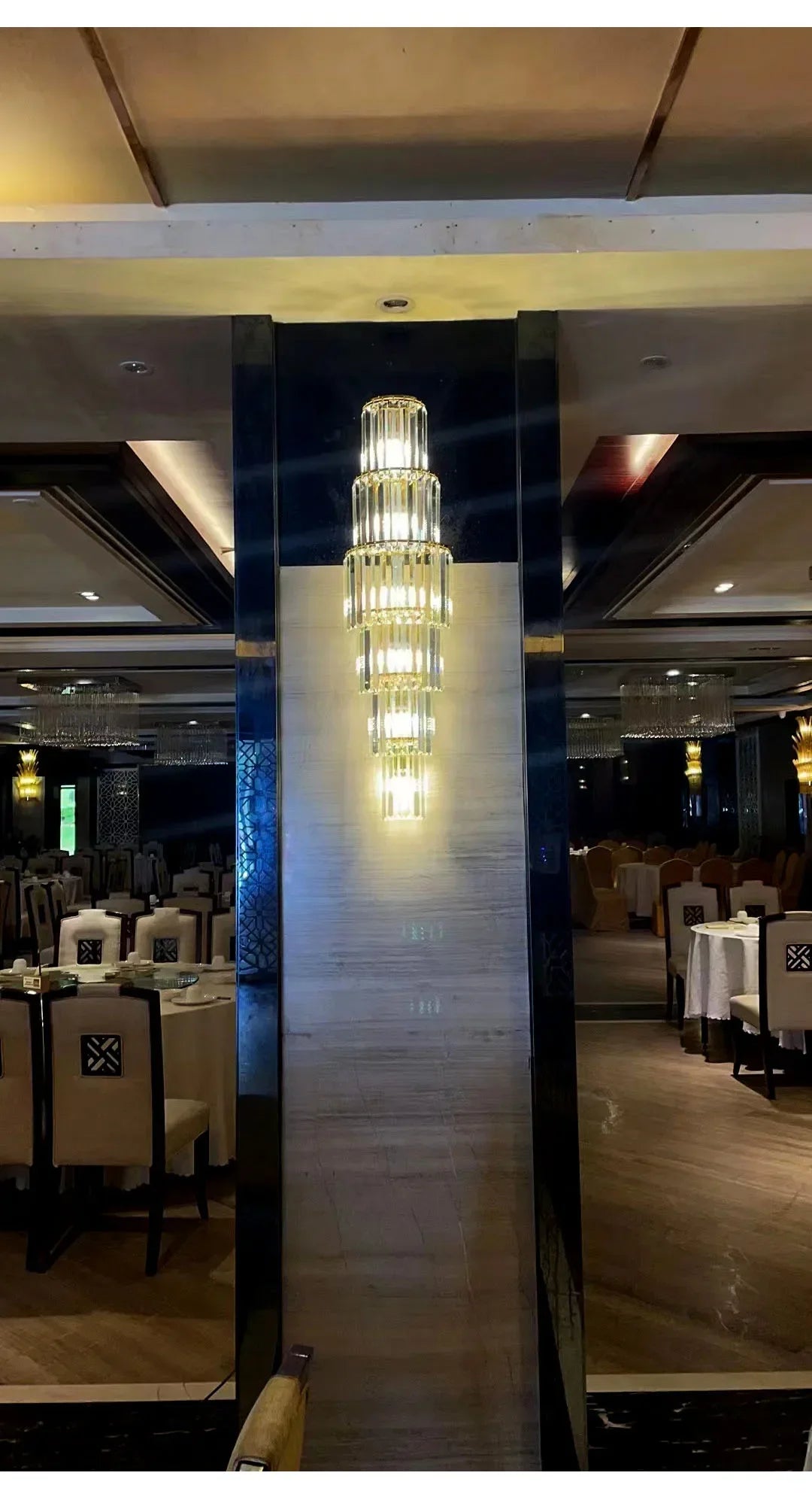 Luxury Hotel Lobby Large Big Crystal Wall Lamp for Club Hall Villa Living Room Bedroom Office Banquet Indoor Lighting Fixtures