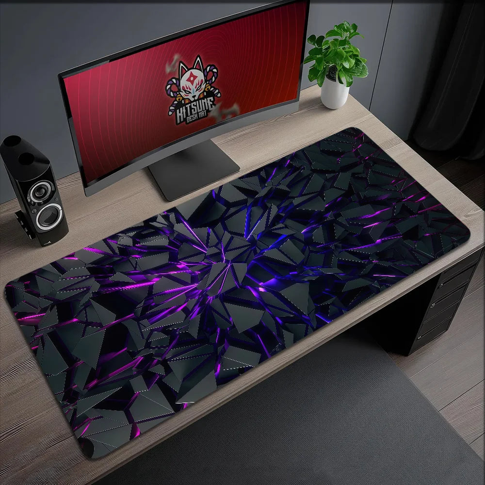 Colorful 3D Geometry Pattern Mouse Pad Non-slip Thickened Large Writing Lockedge Office Student Gaming Cushion MousePad