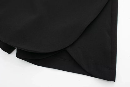 HXAO Women's Skort High Waist Brown Skirt Pants Stylish Summer Pink Black Mini Skirt Shorts Asymmetric Casual Off White Skort