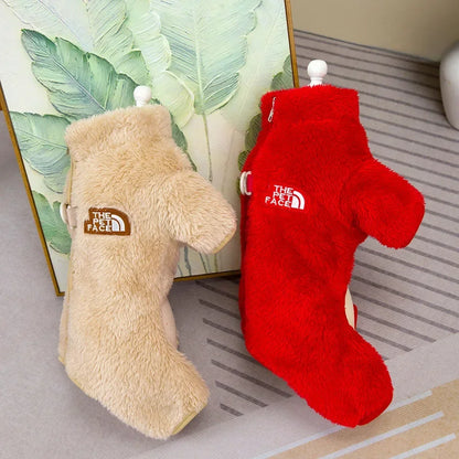 Winter Warm Pet Jumpsuit for Small Dogs Cats Clothes Sport Dog Hoodies Overalls Coat Yorkshire Bulldog Puppy Onesies with Zipper