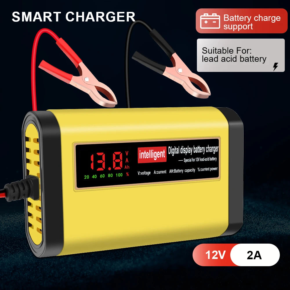 Car Battery Charger Intelligent Smart Battery Charging Pulse Repair Tools Auto Accessories For SUV Motorcycle Truck RV Universal