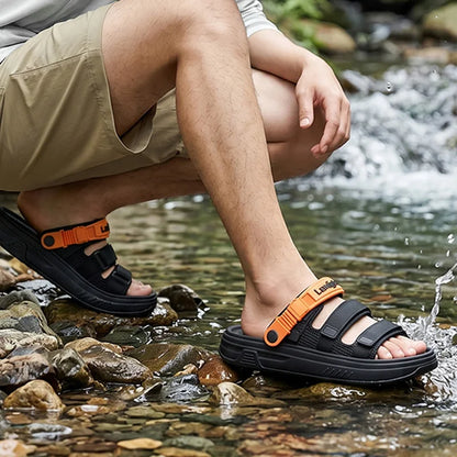 Men's Slippers Summer EVA Non-slip Soft Platform Slides Sandals Indoor Outdoor Walking Beach Shoes Flip Flops Casual Mens Shoes