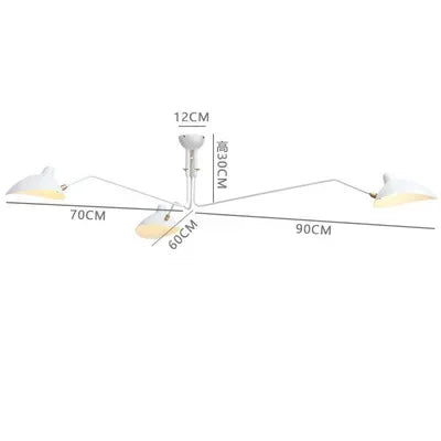 Industry Ceiling Lamp Nordic Black Spider Light Led Iron Black Ceiling Light for Home Decor Living Room Led Chandeliers Lights