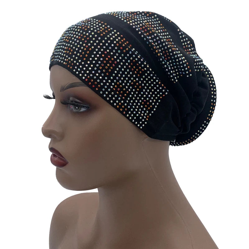 Summer Breathable Turban Cap for Women Muslim Under Scarf Cap African Lady Head Wraps Bonnet