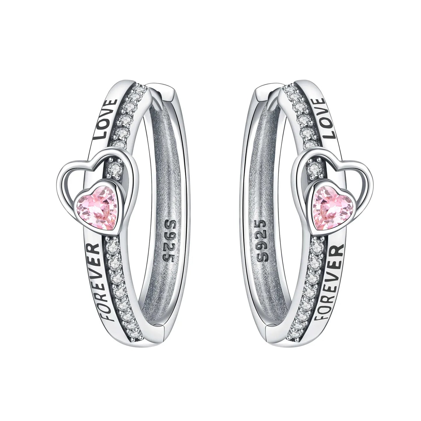 925 Sterling Silver Star Moon Heart Shape Earrings Jewelry Versatile Hoop Earrings For Women Jewelry Fine Birthday Party Gifts