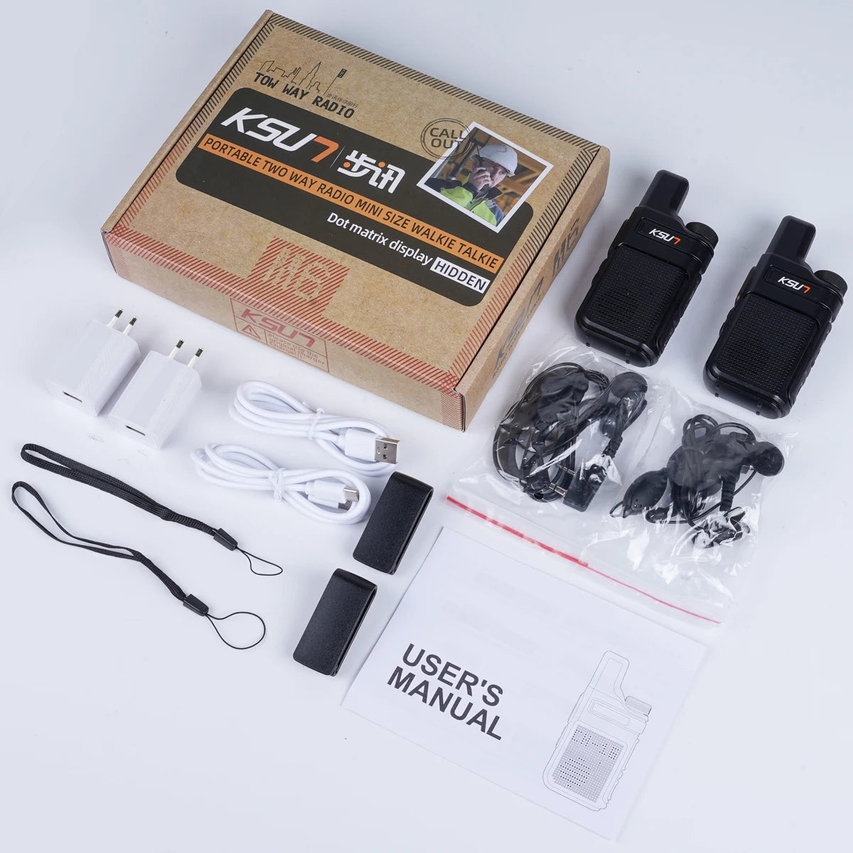 KSUT M6 Handheld PMR446 FRS Walkie Talkie 2pcs Set Radio Station Transmitter For Kids Wireless Device Two Way Radio