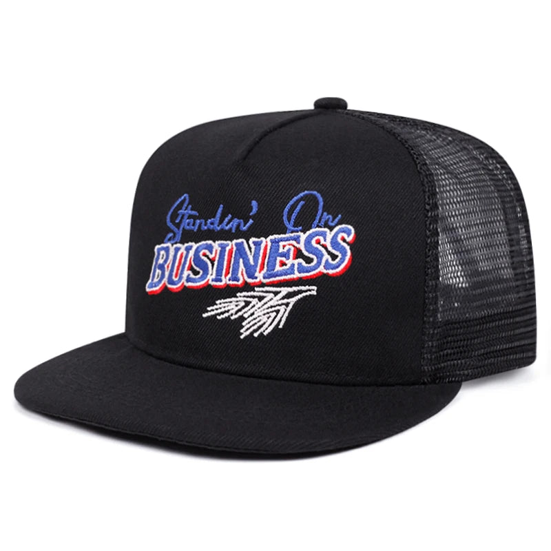 2025 Personalized New Flat Edge Hat letters Creative Embroidered Street HipHop Hat Outdoor Leisure Sunshade Baseball Hat Net Hat