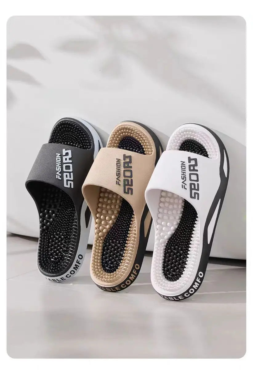 Couple massage slippers men's bathroom shower 2026 new acupoint foot therapy home indoor men's cool slippers summer